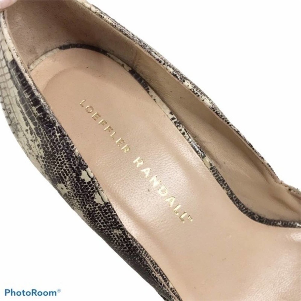 Loeffler Randall snakeskin embossed leather heels - Picture 6 of 6
